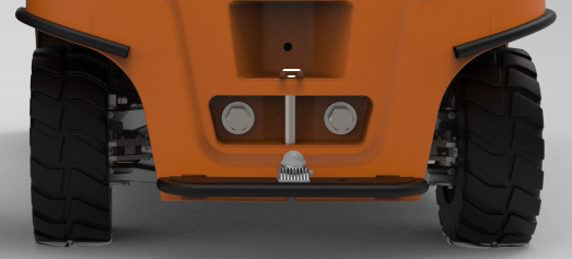 Rear counterweight sensors and safety edge