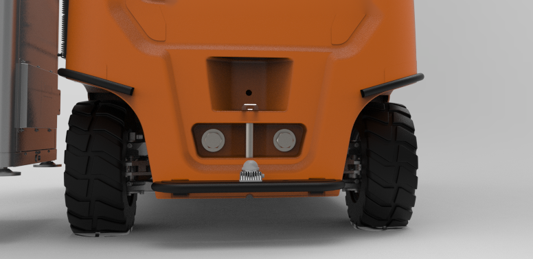 Rear counterweight with charging interface