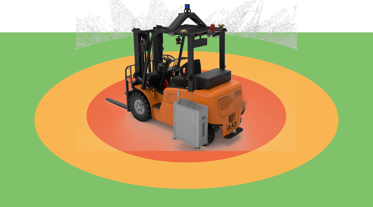 Graded detection zones around the vehicle