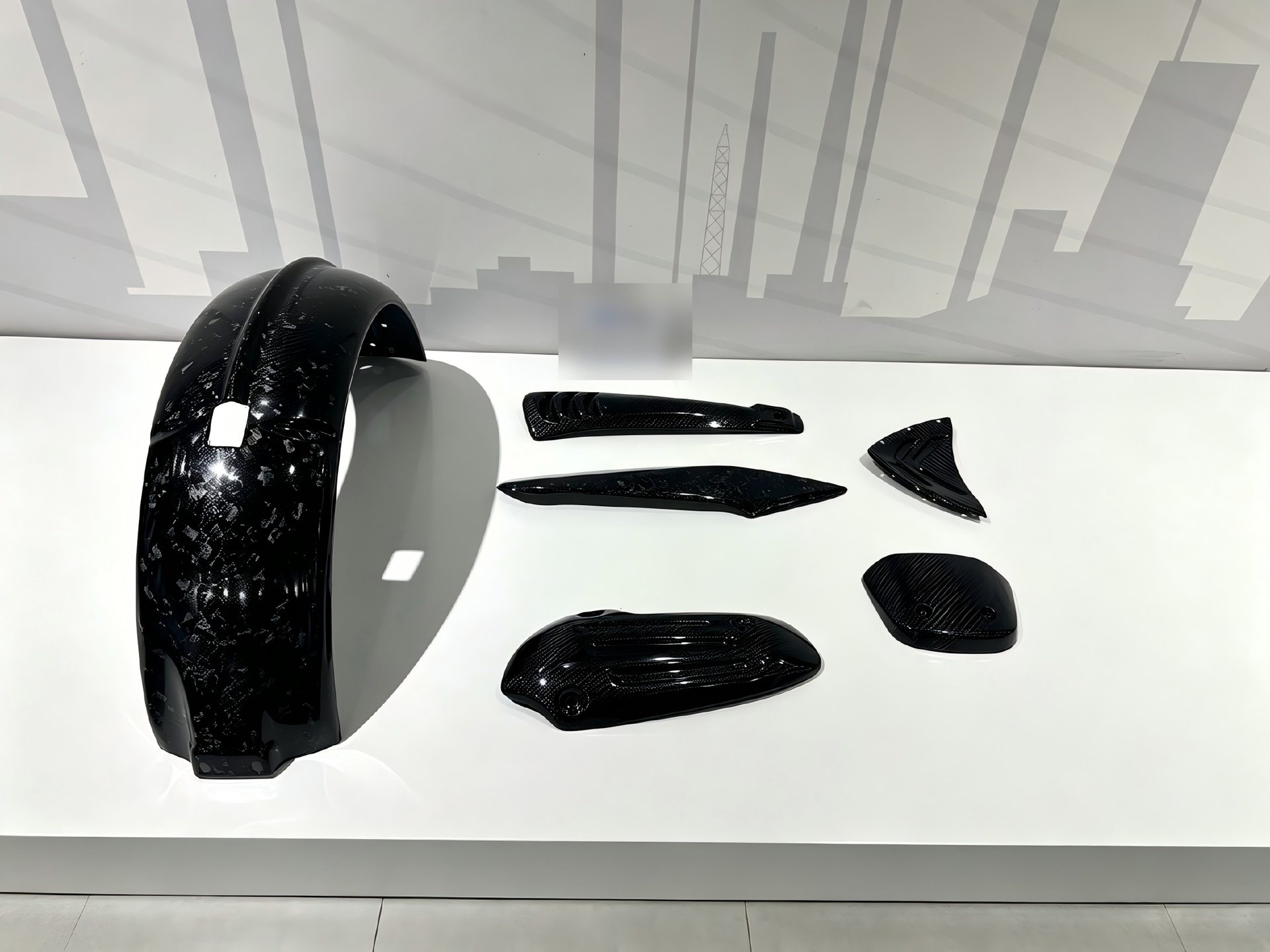 Assorted precision carbon-fiber components