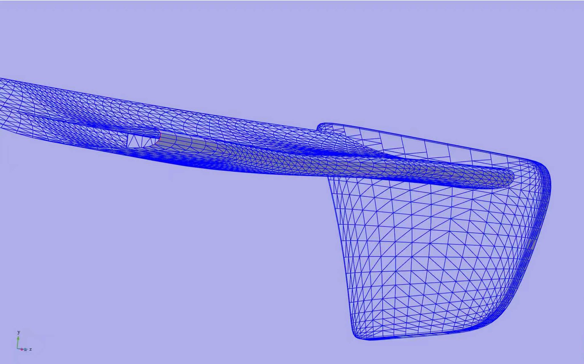 Unstructured CFD mesh around a dual-element wing
