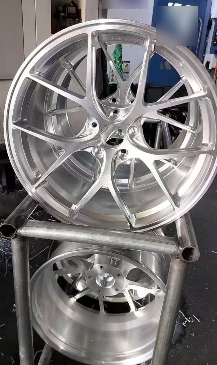 Freshly machined forged wheels